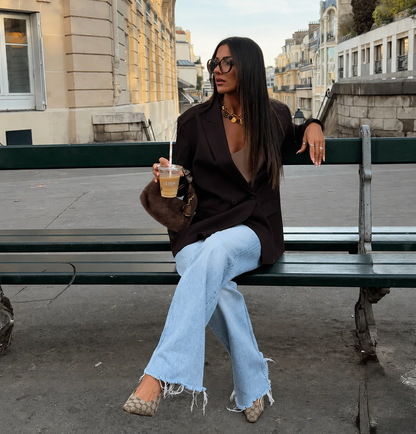 Blazer Élise – Coupe croisée élégante I Chic & Intemporel