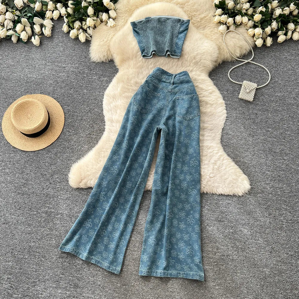 Ensembles en denim jacquard SINGREINY