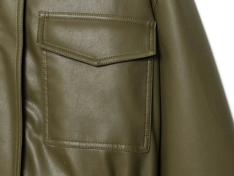 Veste courte en similicuir MUJER