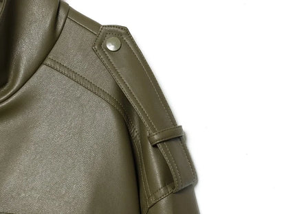 Veste courte en similicuir MUJER