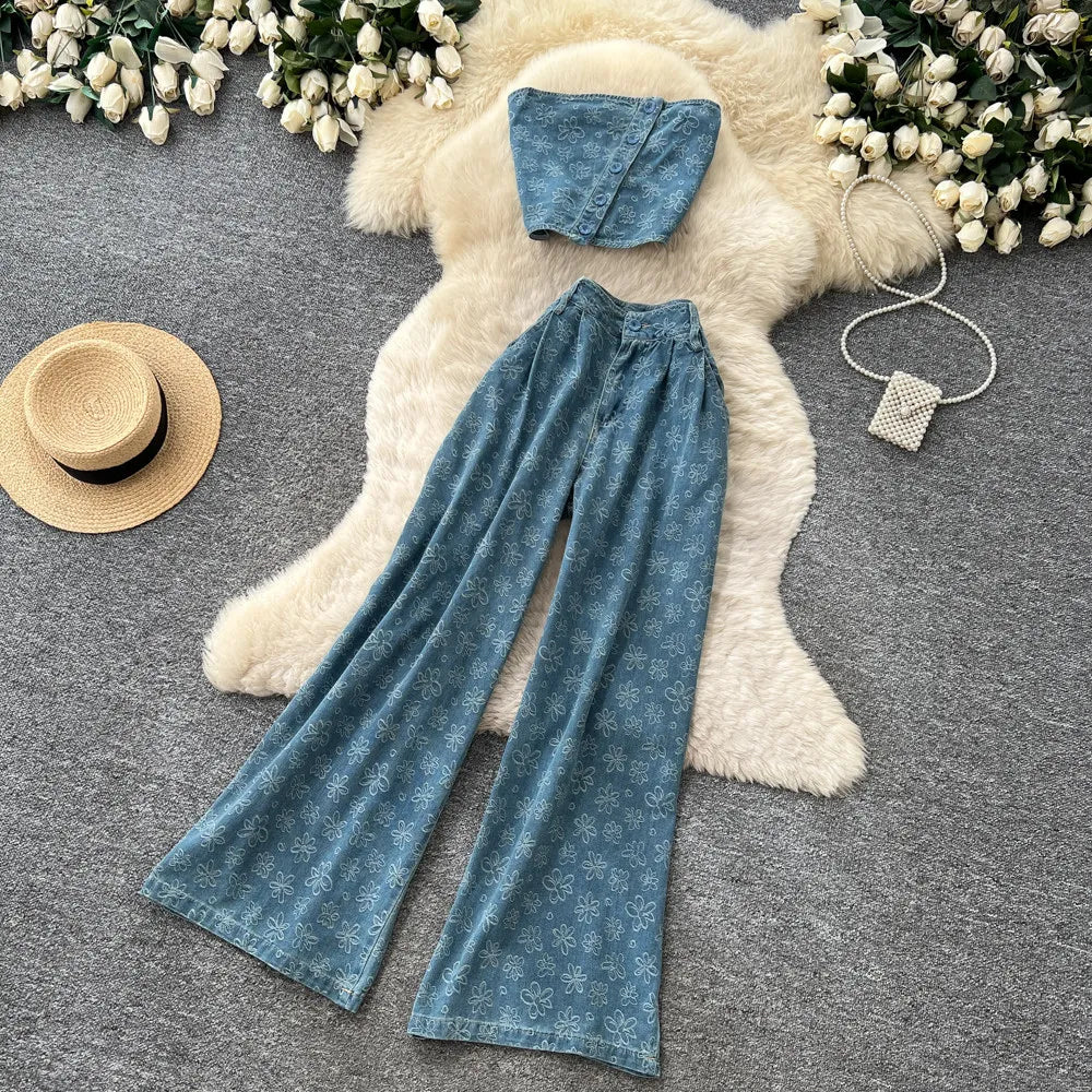 Ensembles en denim jacquard SINGREINY