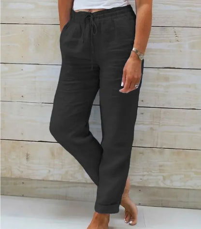 Pantalon – Coton & Lin Taille Haute