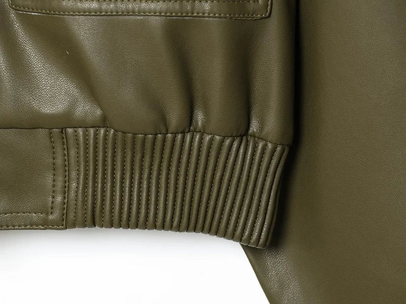 Veste courte en similicuir MUJER