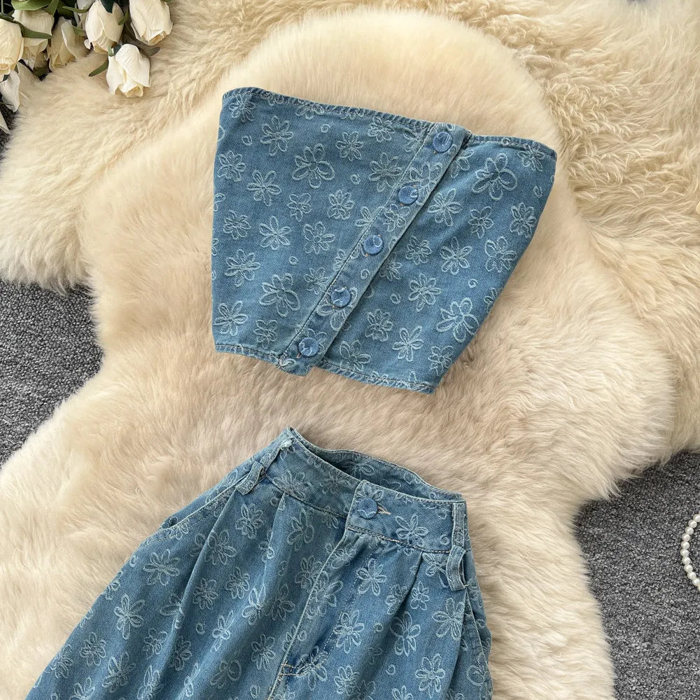 Ensembles en denim jacquard SINGREINY