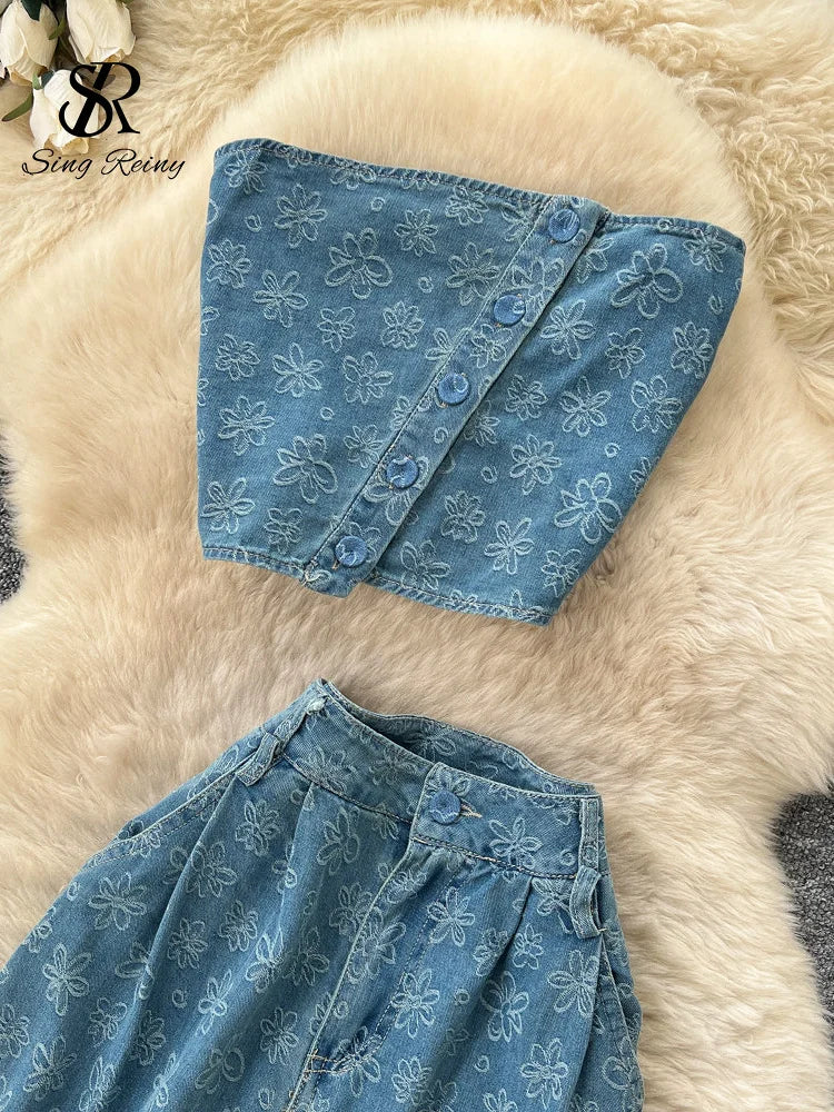Ensembles en denim jacquard SINGREINY